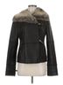 Kaity 100% Polyester Brown Black Faux Leather Jacket Size M - photo 1