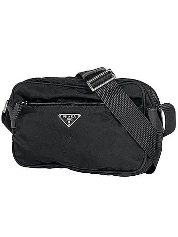 Prada Prada PRADA Logo Plate Shoulder Bag Nylon Nero (Black) Women's (view 1)