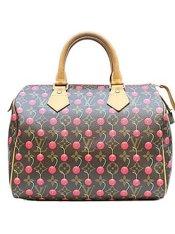 Louis Vuitton LOUIS VUITTON M95009 Monogram Cherry Speedy 25 Handbag, Brown, Gold Hardware, Women's (view 1)