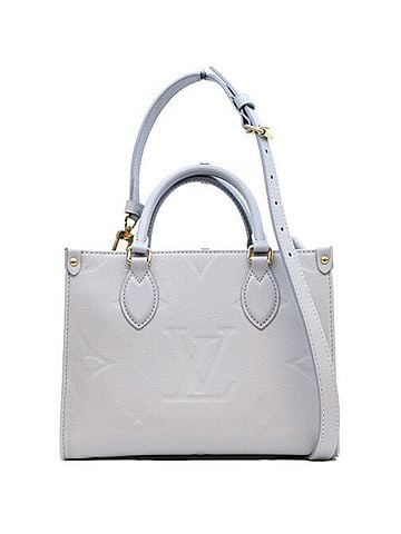 Louis Vuitton LOUIS VUITTON M46840 Monogram Empreinte Blue OnTheGo PM Shoulder Bag, with Gold Hardware, Women's (view 1)