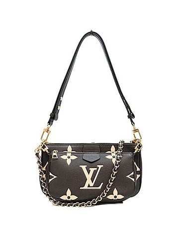 Louis Vuitton LOUIS VUITTON M45777 Bicolor Monogram Empreinte Multipochette Accessoires Shoulder Bag Black Beige Gold Hardware Women's (view 1)