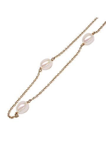 Tiffany & Co. TIFFANY&amp;Co. Tiffany &amp; Co. 750YG Elsa Peretti 9P Pearl By the Yard Necklace, Yellow Gold, Women's (view 2)