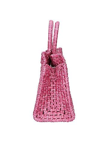 Salvatore Ferragamo Salvatore Ferragamo EE-21 1101 Gancini Raffia Handbag Pink Women's (view 2)