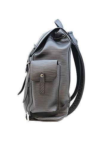 Louis Vuitton LOUIS VUITTON Louis Vuitton Black M24326 Christopher MM Epi XL Backpack Silver Hardware Men's (view 2)
