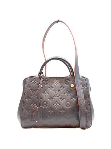 Louis Vuitton LOUIS VUITTON M42747 Marine Rouge Monogram Empreinte Montaigne BB Shoulder Bag Navy Red Gold Hardware Women's (view 1)