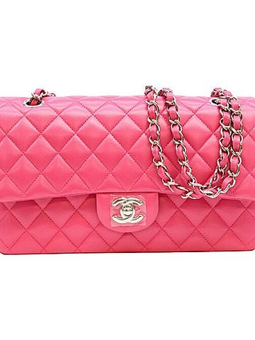 Chanel CHANEL A01112 Neo Pink Lambskin Silver Hardware Matelassé 25 Shoulder Bag 25cm Women's (view 1)
