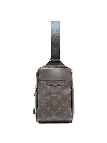 Louis Vuitton LOUIS VUITTON M30741 Taiga Rama Outdoor Sling Bag Shoulder Black with Gray Hardware Men's (view 1)