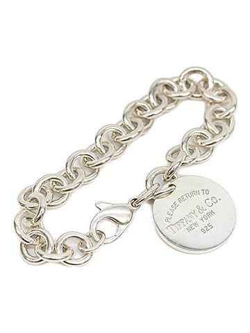 Tiffany & Co. TIFFANY&amp;Co. Tiffany Return to Round Plate SV925 36.7g Bracelet Silver Women's (view 1)