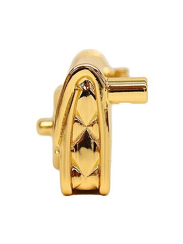 Chanel CHANEL B23K Coco Mark Turnlock Matelassé Bag Motif Brooch Gold Women's (view 2)