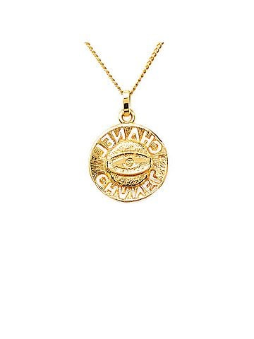 Chanel Chanel Vintage Circle Logo Necklace, Gold Plated, Faux Pearl, Women's CHANEL (view 2)
