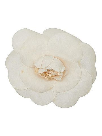 Chanel Chanel Camellia Vintage Brooch Corsage Ivory Fabric Women's CHANEL (view 1)