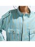 Anthropologie Checkered-gingham Blue Tan Jacket Size XL - photo 5