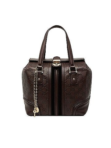 Gucci Gucci Guccissima Handbag Doctor's Bag 146002 Brown Leather Women's GUCCI (view 1)