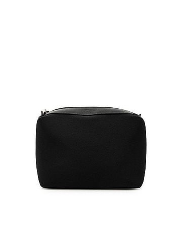 Salvatore Ferragamo Salvatore Ferragamo Logo Handbag Pouch Jewelry Case Accessory HE226639 Black Canvas Leather Women's (view 1)