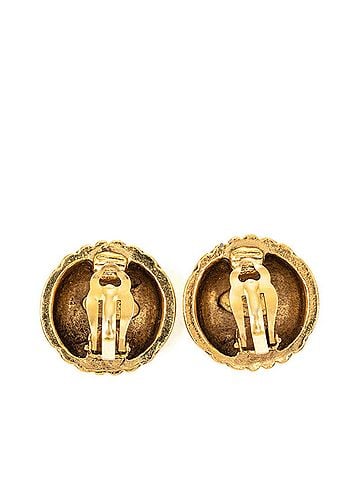 Chanel Chanel Vintage Coco Mark Earrings, Gold Plated, Women's CHANEL (view 2)