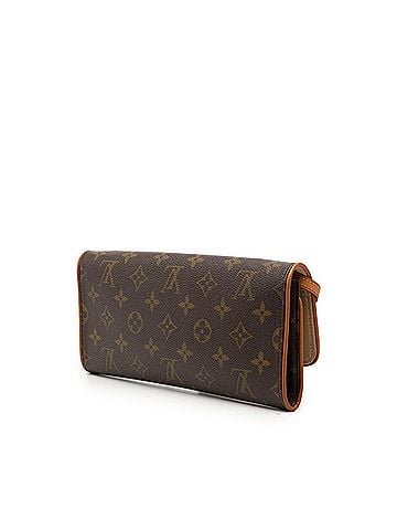 Louis Vuitton Louis Vuitton Monogram Pochette Twin GM Crossbody Shoulder Bag M51852 Brown Leather Women's LOUIS VUITTON (view 2)