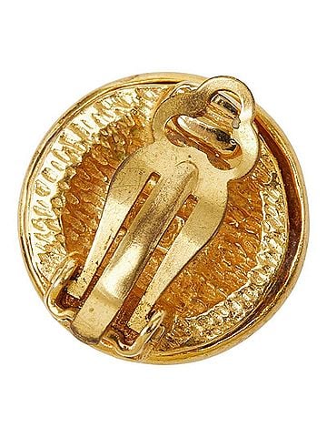 Chanel Chanel Coco Mark Vintage Round Single Earring, Gold Plated, Women's CHANEL (view 2)