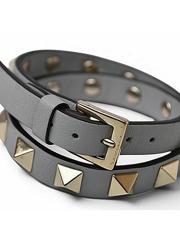 Valentino Valentino bangle/bracelet VALENTINO Rockstud leather gray/ (view 1)