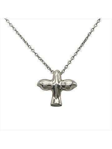 Tiffany & Co. Tiffany &amp; Co. Bird Cross Necklace, SV925, 2.4g, Silver, Women's. (view 1)