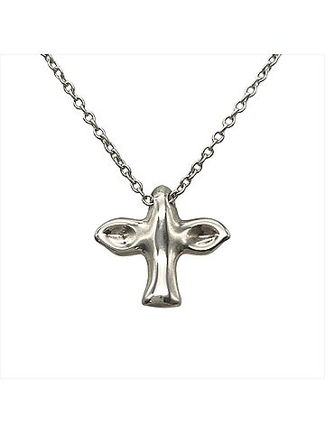 Tiffany & Co. Tiffany &amp; Co. Bird Cross Necklace, SV925, 2.4g, Silver, Women's. (view 2)