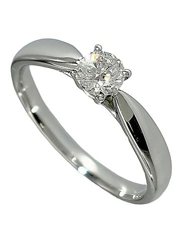 Tiffany & Co. Tiffany &amp; Co. Harmony Solitaire Ring, Diamond 0.27ct, Approx. 3.2g, Platinum 950, H VS1 Clarity, 3EX, Women's. (view 1)