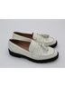 Stuart Weitzman 100% Patent Leather Solid White Flats Size 9 1/2 - photo 3