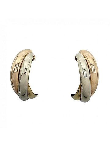 Cartier Cartier Trinity Earrings for Women, 18K Yellow Gold, Pink White Gold (Au750), Approx. 13.4g (view 1)