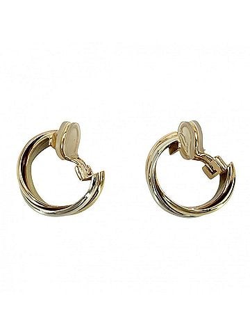 Cartier Cartier Trinity Earrings for Women, 18K Yellow Gold, Pink White Gold (Au750), Approx. 13.4g (view 2)