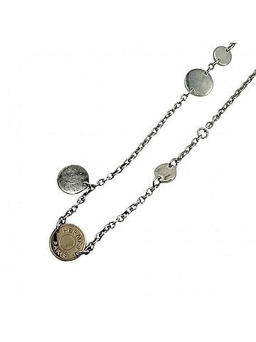 Hermès Hermes Women's Necklace, Sellier Confetti 80 Long Jewelry Accessory, Au750, 18K Pink Gold, HERMES, Sterling Silver 925, Approx. 24.0g (view 1)