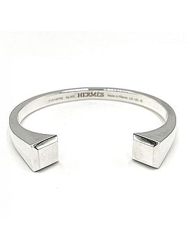 Hermès Hermes Clou de Forge Bangle for Women, LG Size, Sterling Silver 925, Approx. 47.0g (view 1)