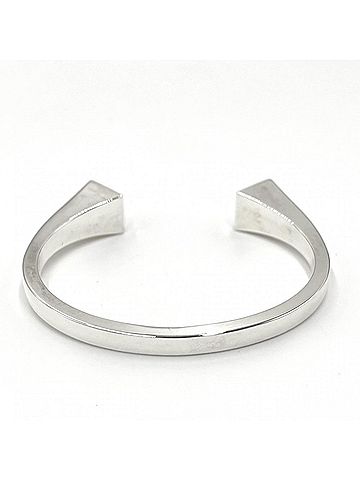 Hermès Hermes Clou de Forge Bangle for Women, LG Size, Sterling Silver 925, Approx. 47.0g (view 2)
