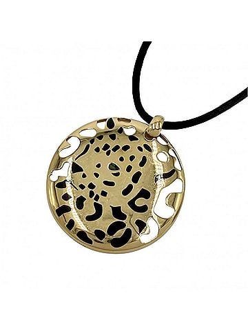 Cartier Cartier Women's Panthère Perage Necklace, Jewelry Accessory, Pendant, Panther Motif, 18K Yellow Gold (Au750), Tsavorite, Approx. 16.9g (view 1)
