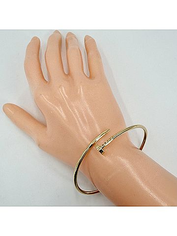 Cartier Cartier bangle bracelet for women, Juste un Clou small model, nail design, 18K yellow gold (Au750), size 18, CARTIER, K18 gold, approximately 10.4g (view 2)