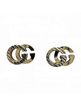 Gucci Gucci women's GG running earrings, 18K yellow gold (Au750), small, simple, accessory jewelry, GUCCI K18 gold, approximately 1.2g (view 1)