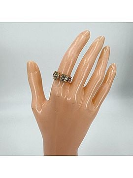 Cartier Cartier Men's Double C (2C) Three-Color Ring, 18K Yellow Gold, White Pink Au750, Cartier, Diamond, Approx. 4.8g (view 2)