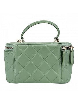 Chanel Chanel Women's Matelassé Vanity Bag, Chain Shoulder Mini Pouch, Crossbody Handbag, Coco Mark, CHANEL Lambskin, Green, Gold Hardware (view 2)