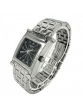 Hermès Hermes H-Watch Women's Quartz Watch, Black Dial, H WATCH, Battery Operated, Stainless Steel, Silver/Black, HERMES HH1.210 (view 2)