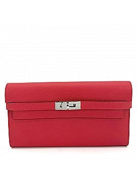 Hermès Hermes Kelly Wallet Long for Women, Flap Style, HERMES Y Stamp, Veau Epsom Leather, Red, Silver Hardware, 2020 Model (view 1)