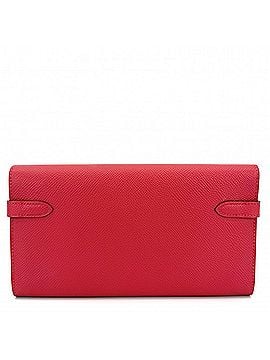 Hermès Hermes Kelly Wallet Long for Women, Flap Style, HERMES Y Stamp, Veau Epsom Leather, Red, Silver Hardware, 2020 Model (view 2)