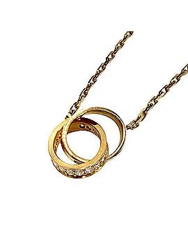 Cartier Cartier Women's Baby Love Necklace, Au750 18K Yellow Gold, Screw-Type, Diamond, Approx. 6.1g (view 1)