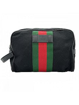 Gucci Gucci clutch bag for men, pouch, Sherry line, GUCCI 630916, nylon, black, silver hardware. (view 1)
