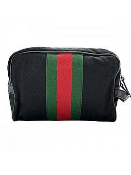 Gucci Gucci clutch bag for men, pouch, Sherry line, GUCCI 630916, nylon, black, silver hardware. (view 2)