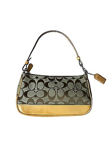 Coach Signature Jacquard Demi Leather Shoulder Bag (view 2)