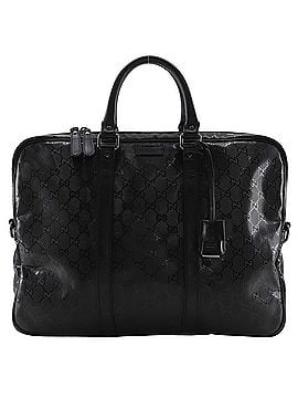 Gucci Gucci GUCCI Briefcase Business Bag GG Imprime 201430 PVC Black A4 Double Zipper Men's (view 1)