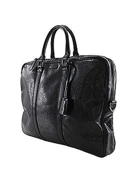 Gucci Gucci GUCCI Briefcase Business Bag GG Imprime 201430 PVC Black A4 Double Zipper Men's (view 2)