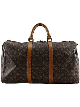 Louis Vuitton Louis Vuitton Keepall 50 Boston Bag, Vintage, M41426, Monogram Canvas, 1993, Brown, MB8903, A4 size, Double Zipper, Unisex (view 1)