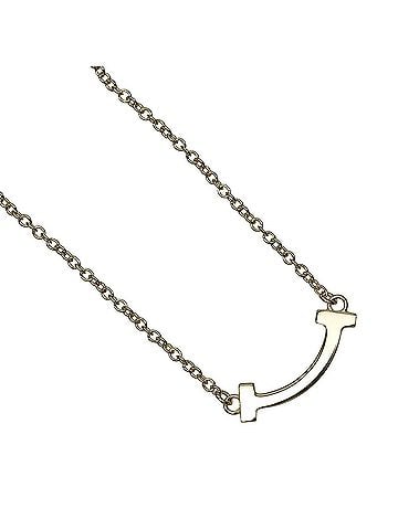 Tiffany & Co. Tiffany &amp; Co. T Smile Mini Necklace, 18K Yellow Gold, approx. 2.28g. (view 1)