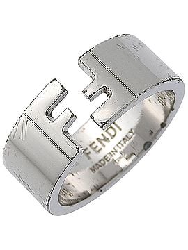 Fendi Fendi F-logo ring, metal, approximately 9.2g, unisex. (view 1)
