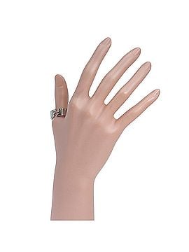 Fendi Fendi F-logo ring, metal, approximately 9.2g, unisex. (view 2)