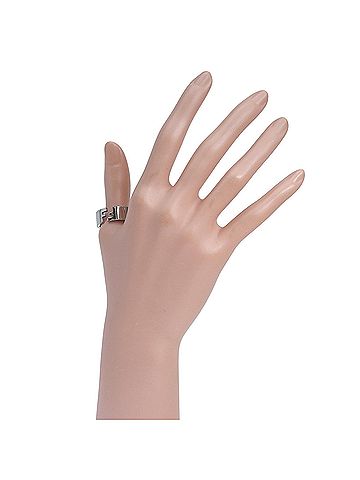 Fendi Fendi F-logo ring, metal, approximately 9.2g, unisex. (view 2)
